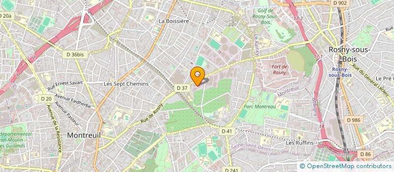 localisation de l'entreprise LES EDITIONS DES METIERS à MONTREUIL