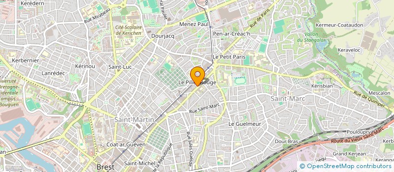 localisation de l'entreprise LES EDITIONS DU PONANT à BREST