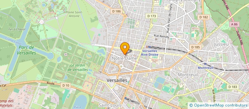 localisation de l'entreprise LES EDITIONS DU RAMEAU D OR à VERSAILLES
