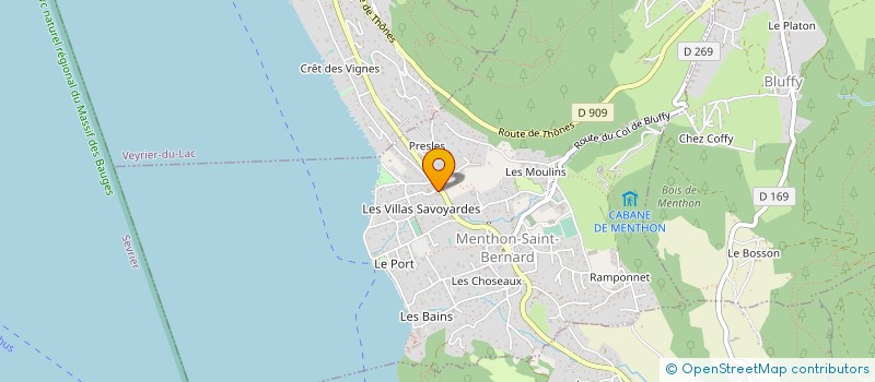 localisation de l'entreprise LES EDITIONS MYSTERES  MENTHON-SAINT-BERNARD