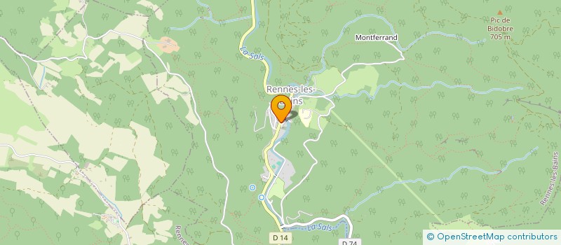 localisation de l'entreprise LES EDITIONS P.I.  RENNES LES BAINS