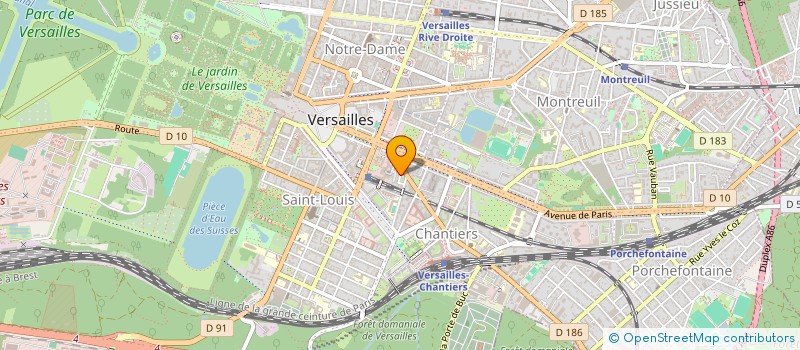 localisation de l'entreprise LES EDITIONS TRIANON à VERSAILLES