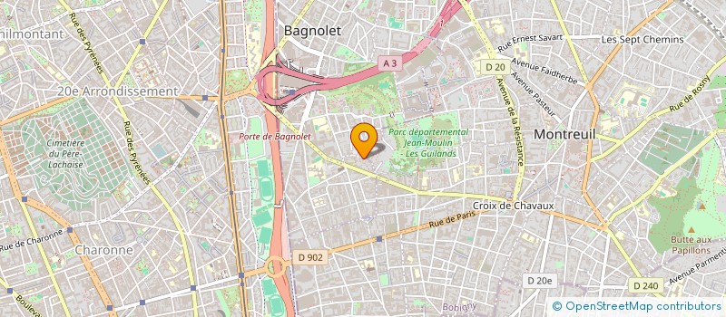 localisation de l'entreprise LES EFFRONTE-ES à BAGNOLET