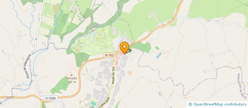 localisation de l'entreprise LES EGLANTINES  VILLENEUVE-DE-BERG