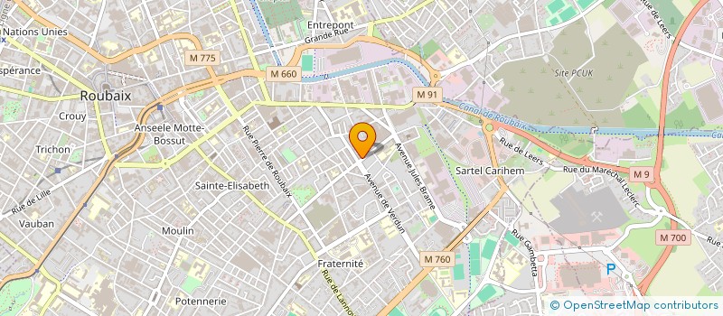 localisation de l'entreprise LES ELECTRICIENS DU NORD E.D.N. à ROUBAIX