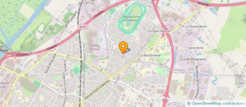 localisation de l'entreprise LES ELECTRONS LIBRES à ANGERS