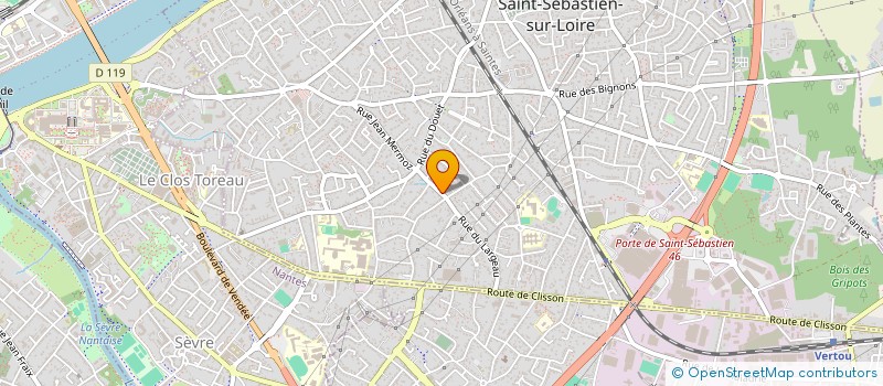 localisation de l'entreprise LES ELECTRONS LIBRES DU DOUET à SAINT-SEBASTIEN-SUR-LOIRE