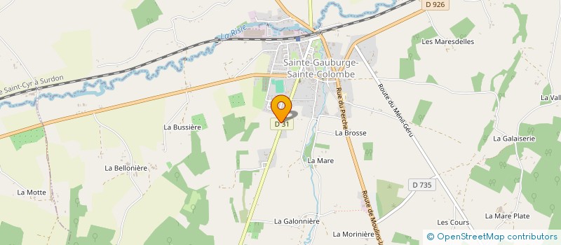 localisation de l'entreprise LES ELEVAGES DU PAYS DU MERLERAULT à SAINTE-GAUBURGE-SAINTE-COLOMBE