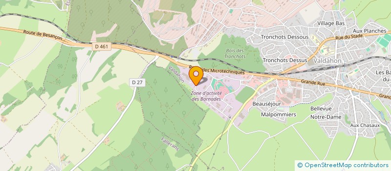 localisation de l'entreprise LES ELEVEURS DE LA CHEVILLOTTE à VALDAHON