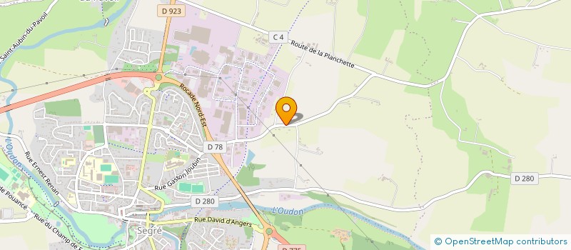 localisation de l'entreprise LES ELEVEURS DU HAUT ANJOU à SEGRE-EN-ANJOU BLEU