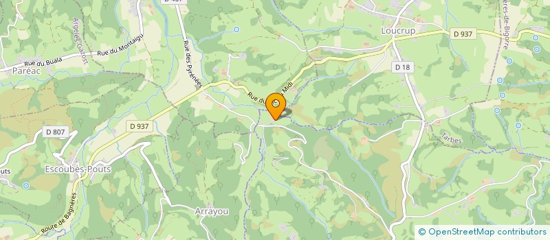 localisation de l'entreprise LES ELEVEURS DU PIC DU MERLHEU  ASTUGUE