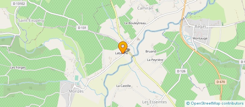 localisation de l'entreprise LES ELEVEURS GIRONDINS à GIRONDE-SUR-DROPT