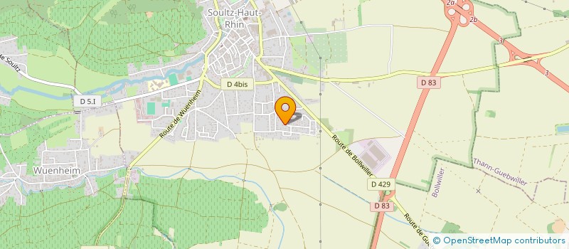 localisation de l'entreprise LES ELFES BIO  SOULTZ-HAUT-RHIN