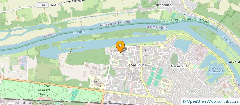 localisation de l'entreprise LES ELLES DE MANTES.  MANTES-LA-JOLIE