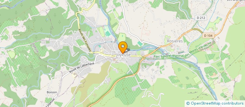 localisation de l'entreprise LES EMBIEZ  JOYEUSE