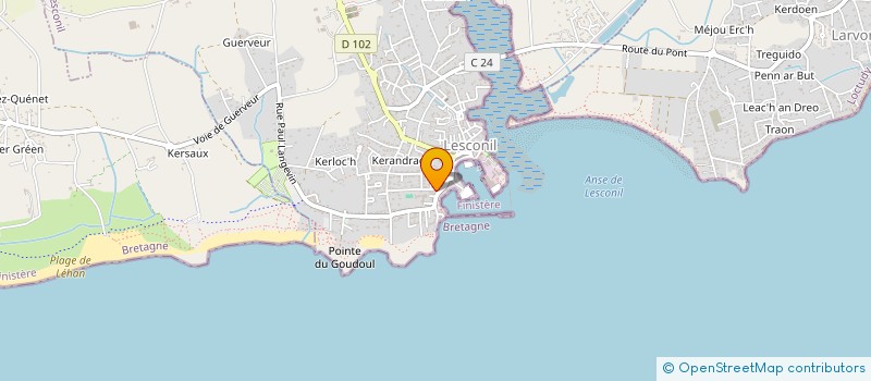 localisation de l'entreprise LES EMBRUNS 29  PLOBANNALEC-LESCONIL