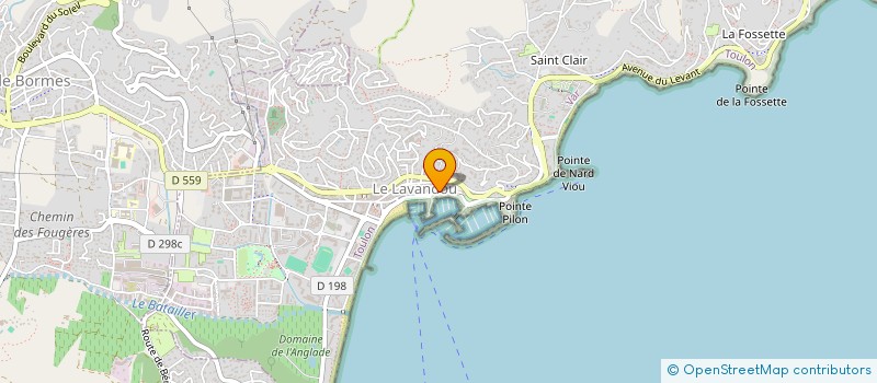 localisation de l'entreprise LES EMBRUNS à LE LAVANDOU