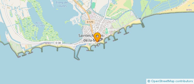 localisation de l'entreprise LES EMBRUNS à SAINTES-MARIES-DE-LA-MER