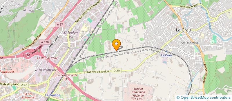 localisation de l'entreprise LES EMBRUNS  LA CRAU