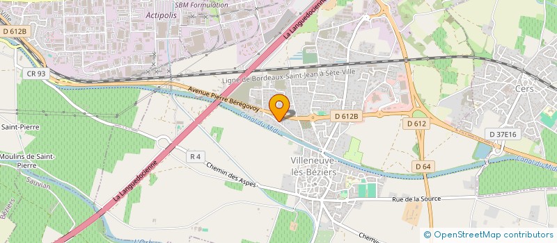 localisation de l'entreprise LES EMPEUX HAUTS  VILLENEUVE-LES-BEZIERS