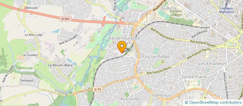 localisation de l'entreprise LES EMULSIONS ROUTIERES DU LIMOUSIN à LIMOGES