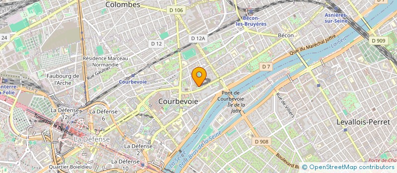 localisation de l'entreprise LES ENCHANTEES à COURBEVOIE