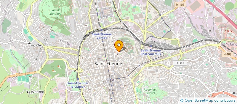 localisation de l'entreprise  LES ENCHANTEURS POETIQUES  à SAINT-ETIENNE