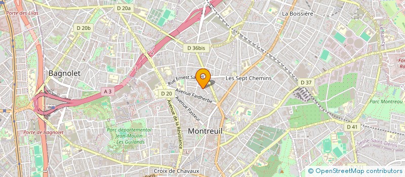 localisation de l'entreprise LES ENCHANTIERES  MONTREUIL