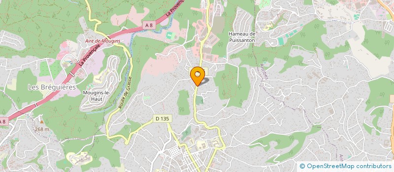 localisation de l'entreprise LES ENCOURDOULES  VALLAURIS