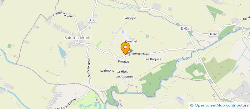 localisation de l'entreprise LES ENERGIES DU COUCHET à SAINTE-LIVRADE