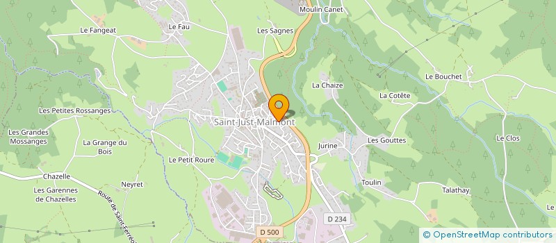 localisation de l'entreprise LES ENFANTS à SAINT-JUST-MALMONT