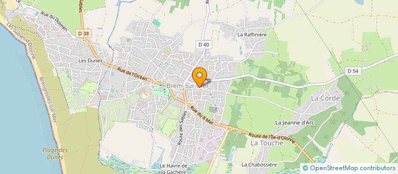 localisation de l'entreprise LES ENFANTS CREATIFS à BREM-SUR-MER