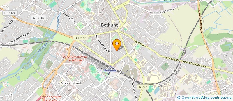 localisation de l'entreprise LES ENFANTS D'ABORD à BETHUNE
