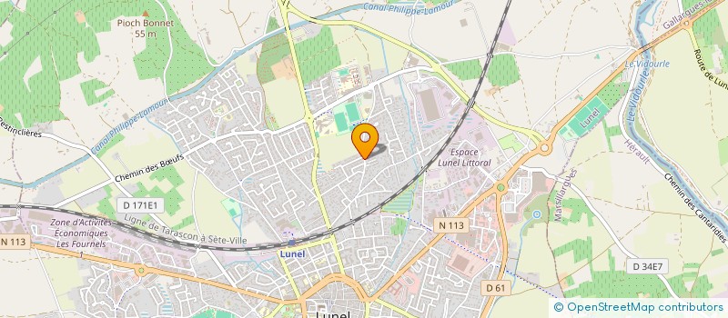 localisation de l'entreprise LES ENFANTS DE L'AMANDIERS  LUNEL