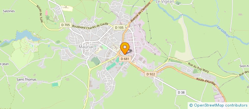localisation de l'entreprise LES ENFANTS DE L'ECOLE DU BARRAGE DE L'AIGLE à MAURIAC