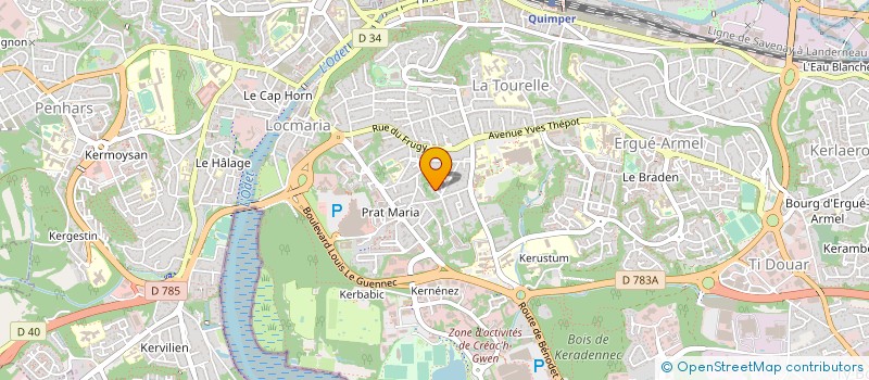 localisation de l'entreprise LES ENFANTS DE LA BALTIQUE à QUIMPER