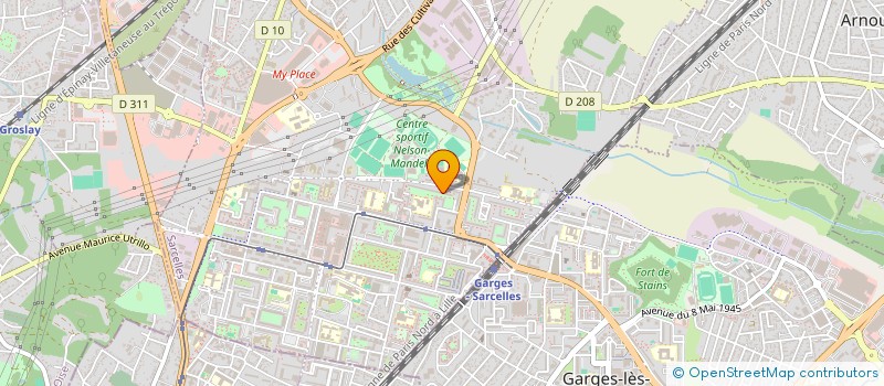 localisation de l'entreprise LES ENFANTS DE LA COLLINE à SARCELLES