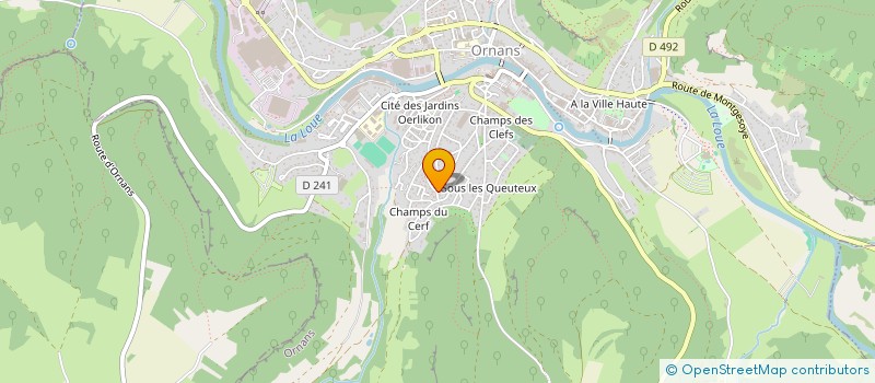 localisation de l'entreprise LES ENFANTS DE LA COLOMBE DE KABYLIE à ORNANS