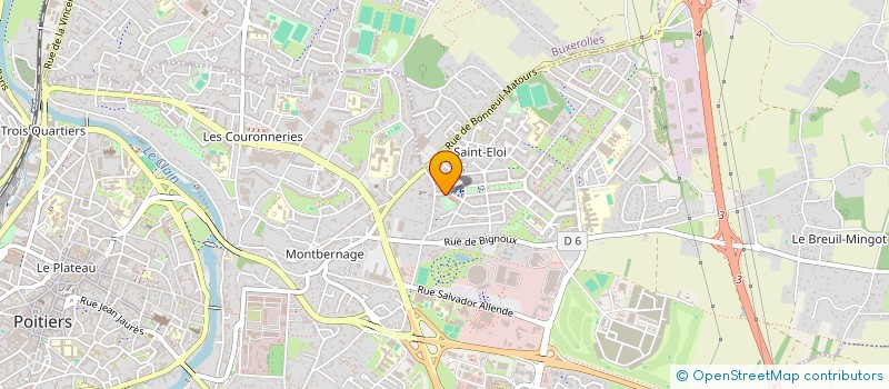 localisation de l'entreprise LES ENFANTS DE LA PAIX à POITIERS