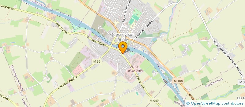 localisation de l'entreprise LES ENFANTS DE LA SCENE  QUESNOY-SUR-DEULE