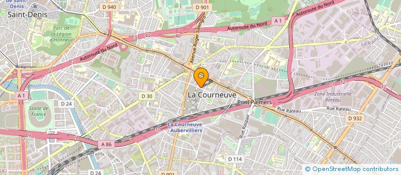 localisation de l'entreprise LES ENFANTS DU PARADIS-COMPAGNIE DE THEATRE à LA COURNEUVE