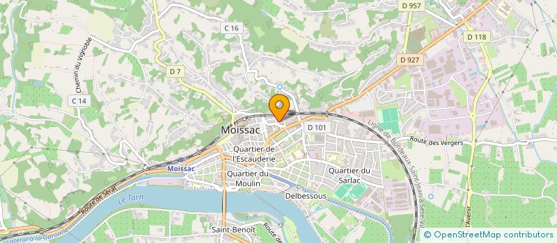 localisation de l'entreprise LES ENFANTS DU TOIT DU MONDE à MOISSAC