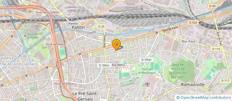 localisation de l'entreprise LES ENFANTS ININTERROMPUS  PANTIN