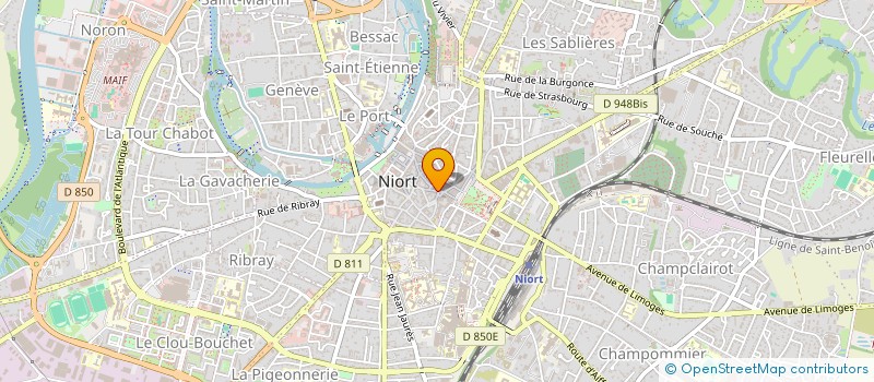 localisation de l'entreprise LES ENFANTS PAPILLONS à NIORT