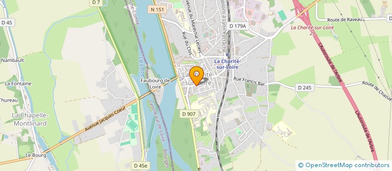 localisation de l'entreprise LES ENFANTS SAUVAGEONS à LA CHARITE-SUR-LOIRE
