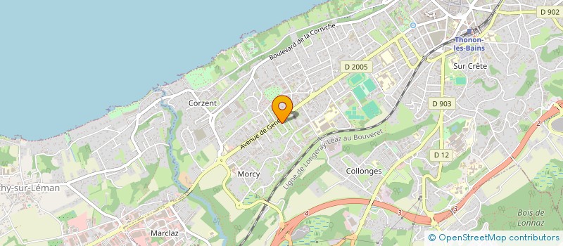 localisation de l'entreprise LES ENFANTS SAUVAGES à THONON-LES-BAINS