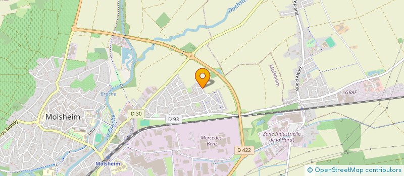 localisation de l'entreprise LES ENFANTS TERRIBLES  MOLSHEIM