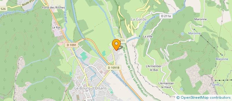 localisation de l'entreprise LES ENFANTS VOYAGEURS  LE BOURG D'OISANS