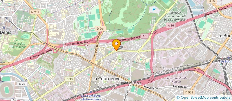 localisation de l'entreprise LES ENGAGEES COURNEUVIENNES (AVEC DES MAINS ET DU COEUR) à LA COURNEUVE