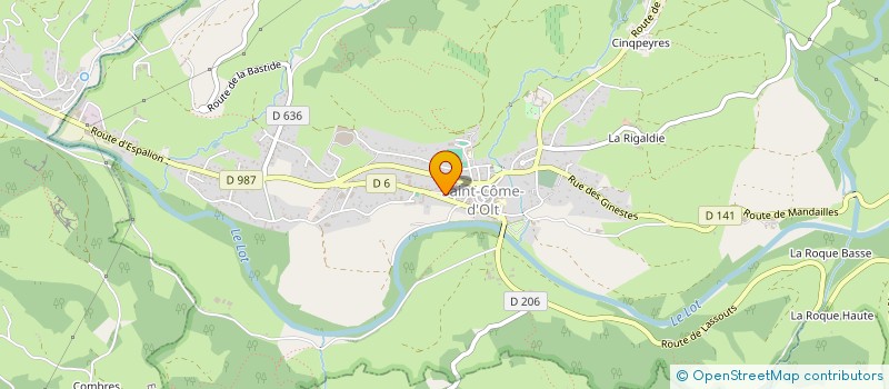 localisation de l'entreprise LES ENLUMINEES  SAINT-COME-D'OLT